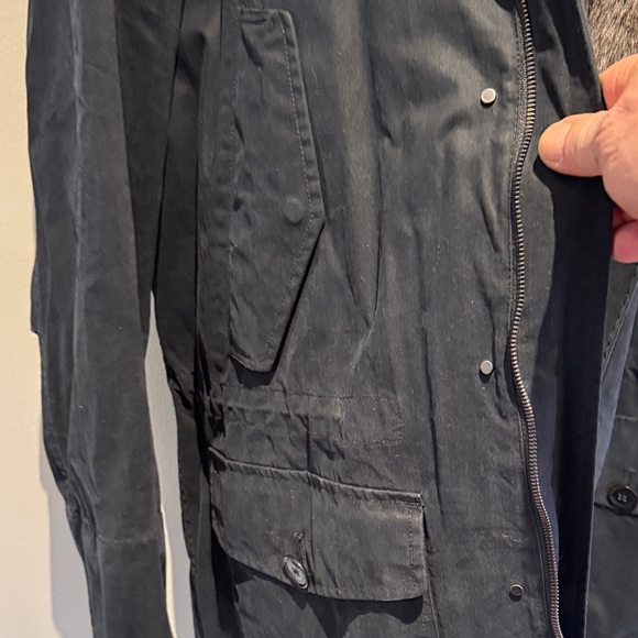 Men's Black Fur-Lined Parka - Picture 3 of 6